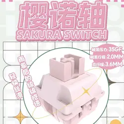 Interruptores HUANO Sakura lineales silenciosos 35 gf para teclado