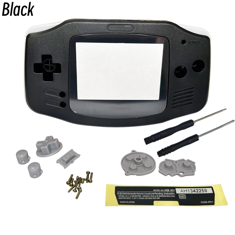 Carcasa de reparación, cubierta de carcasa para consola GBA, Kit de botones, etiqueta adhesiva de lente de pantalla para reemplazo Gameboy Advance - imagen 4