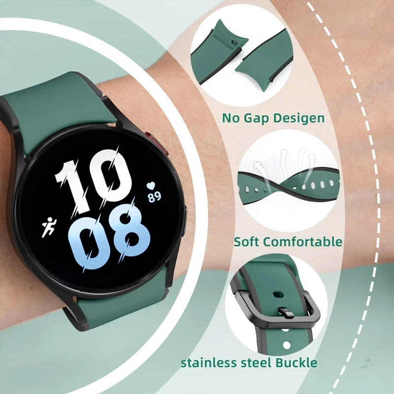 Correa oficial 1:1 para Samsung Watch 7/6/5/4 44mm 40mm Watch 5 Pro 45mm pulsera deportiva 20mm Band Galaxy Watch 6 Classic 43-47mm - imagen 3