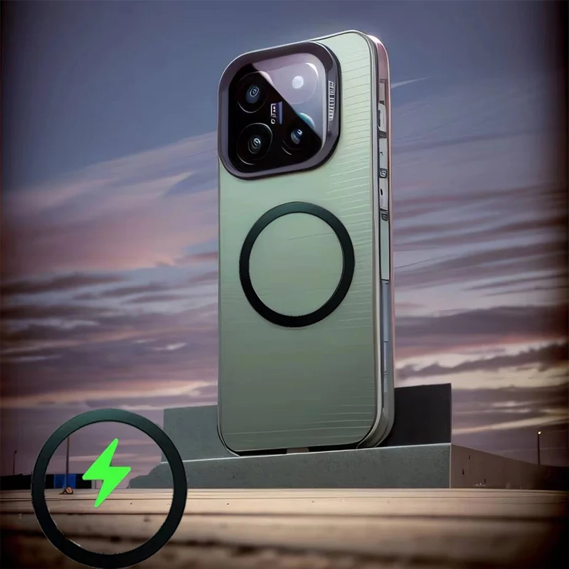 Para Magsafe carga inalámbrica mate esmerilado funda para Xiaomi 14 15 15T 13T 14T Pro Poco X6 F6 F8 F7 M6 X7Pro c85 cubierta a prueba de golpes - imagen 2