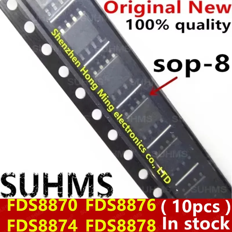 (10 piezas) 100% nuevo FDS8870 FDS8874 FDS8876 FDS8878 8870 8874 8876 8878 sop-8