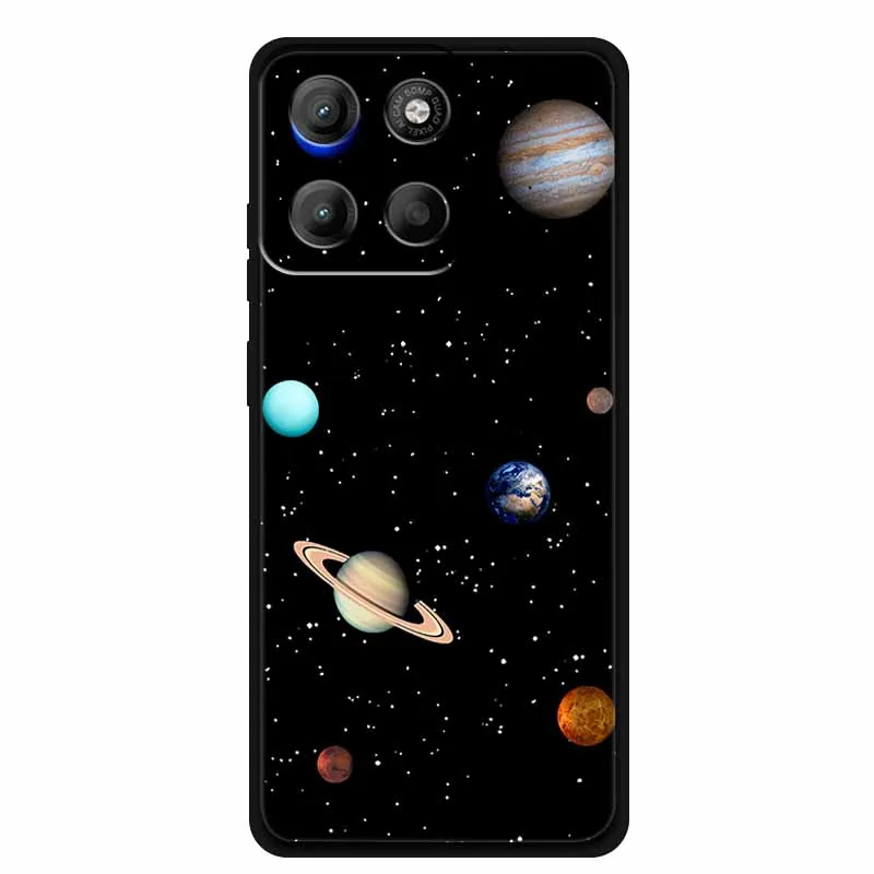 Para Moto G56 G86 funda de moda Original negra suave funda de silicona TPU contraportada para Motorola Moto G86 G56 Planet Capa a prueba de golpes - imagen 3