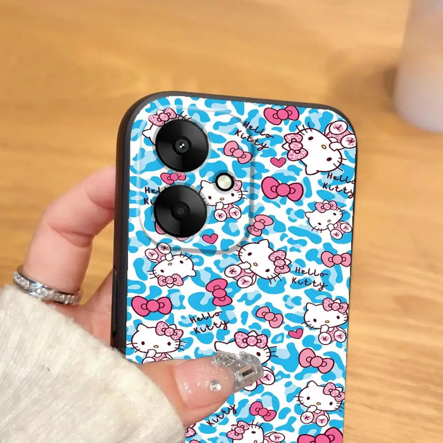 Funda de teléfono suave negra para Xiaomi Redmi 13C A4 A1 A2 Plus A3 9 A5 12C 14C 10 K40 K80 Pro muñeca bonita de dibujos animados - imagen 3