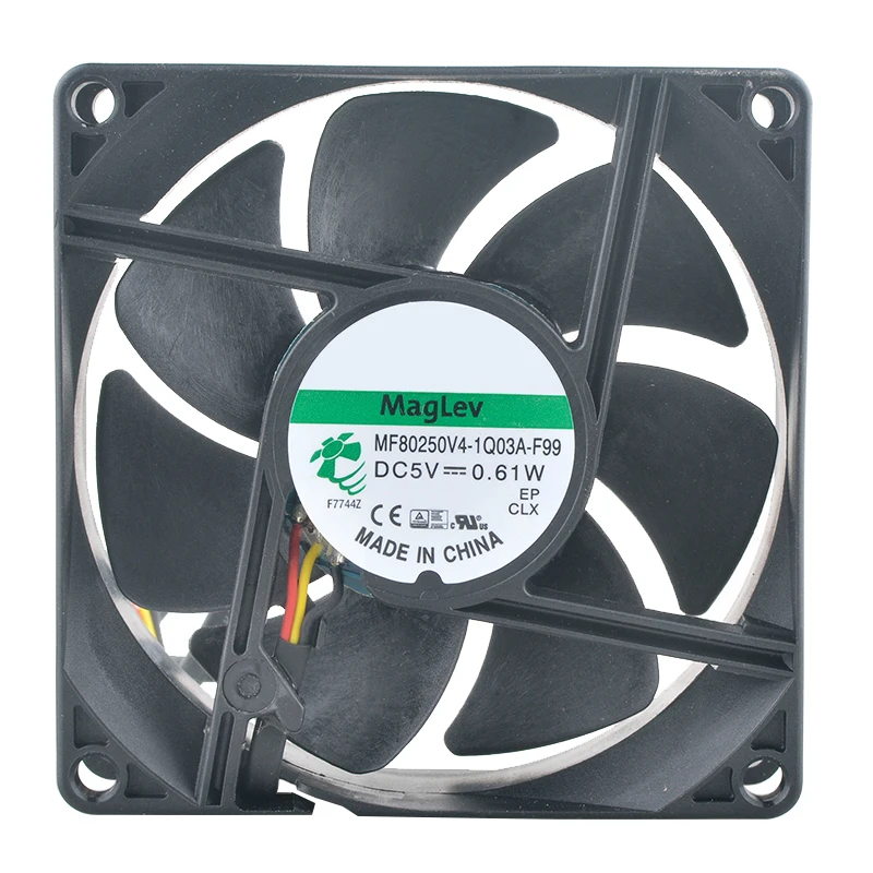 MF80250V4-1Q03A-F99 8cm 80mm ventilador 80x80x25mm DC5V 0,61 W 3 pines ventilador de flujo axial silencioso ventilador de refrigeración para fuente de alimentación del enrutador