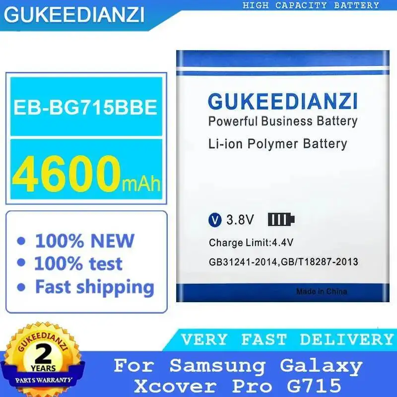 EB-BG715BBE 4600Mah para Samsung Galaxy Xcover Pro G715 batería de carga rápida para teléfono móvil
