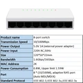 8 Ports with EU Plug