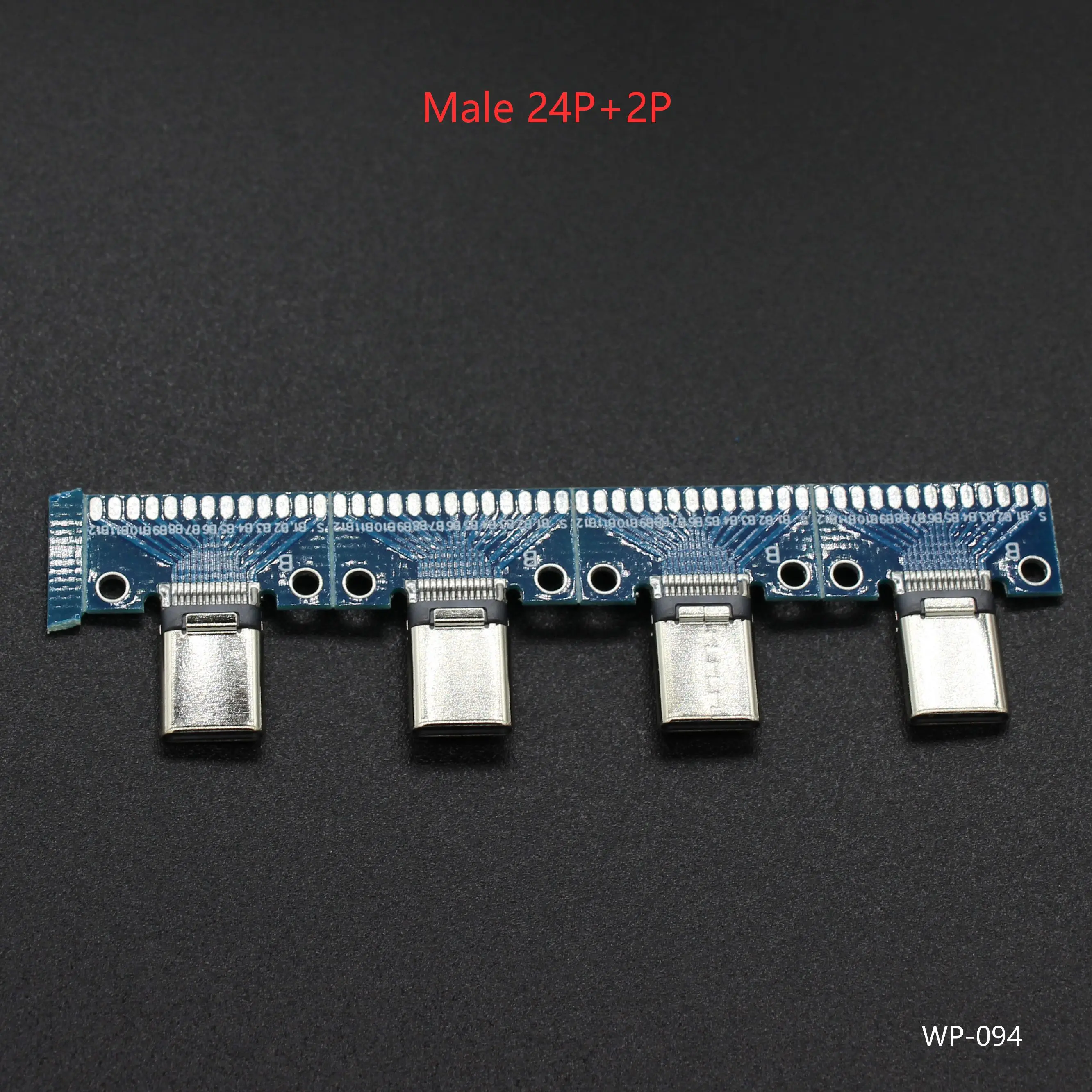 Conector USB 3,1 tipo C, adaptador de receptáculo de enchufe macho 24 + 2P para soldar Cable y Cable USB-C 24P + 2P, placa de prueba PCB, 1 unidad - imagen 4