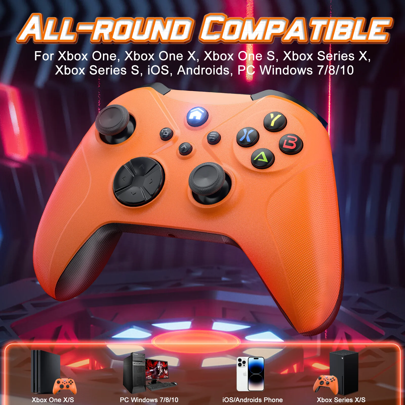 Controlador inalámbrico Wifi para Xbox One Series X/S, mando para juegos de Pc con Sensor giroscópico de seis ejes, Joystick de efecto Hall de vibración Dual - imagen 3