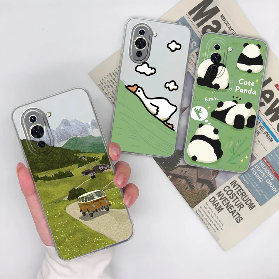 Para Huawei Nova 10 Pro SE funda gradiente flores suave TPU transparente silicona teléfono parachoques para Huawei Nova10 funda protectora - imagen 4