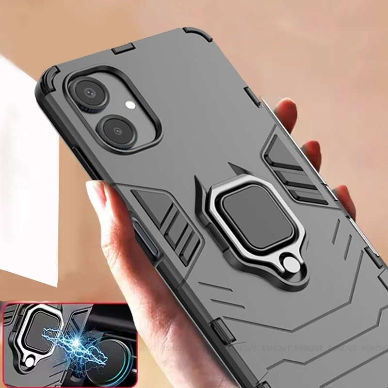 Para Samsung A06 funda Samsung A06 A 06 Coque nuevo teléfono trasero a prueba de golpes soporte de anillo magnético para Fundas Samsung Galaxy A06 - imagen 2