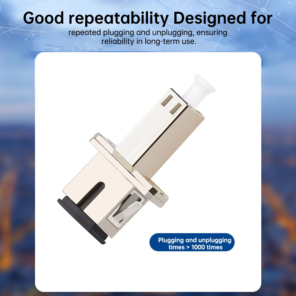 Adaptador Natalink SC a LC hembra UPC conector de fibra óptica híbrida Simplex adaptador de modo único de brida de fibra para acoplador FTTH - imagen 5