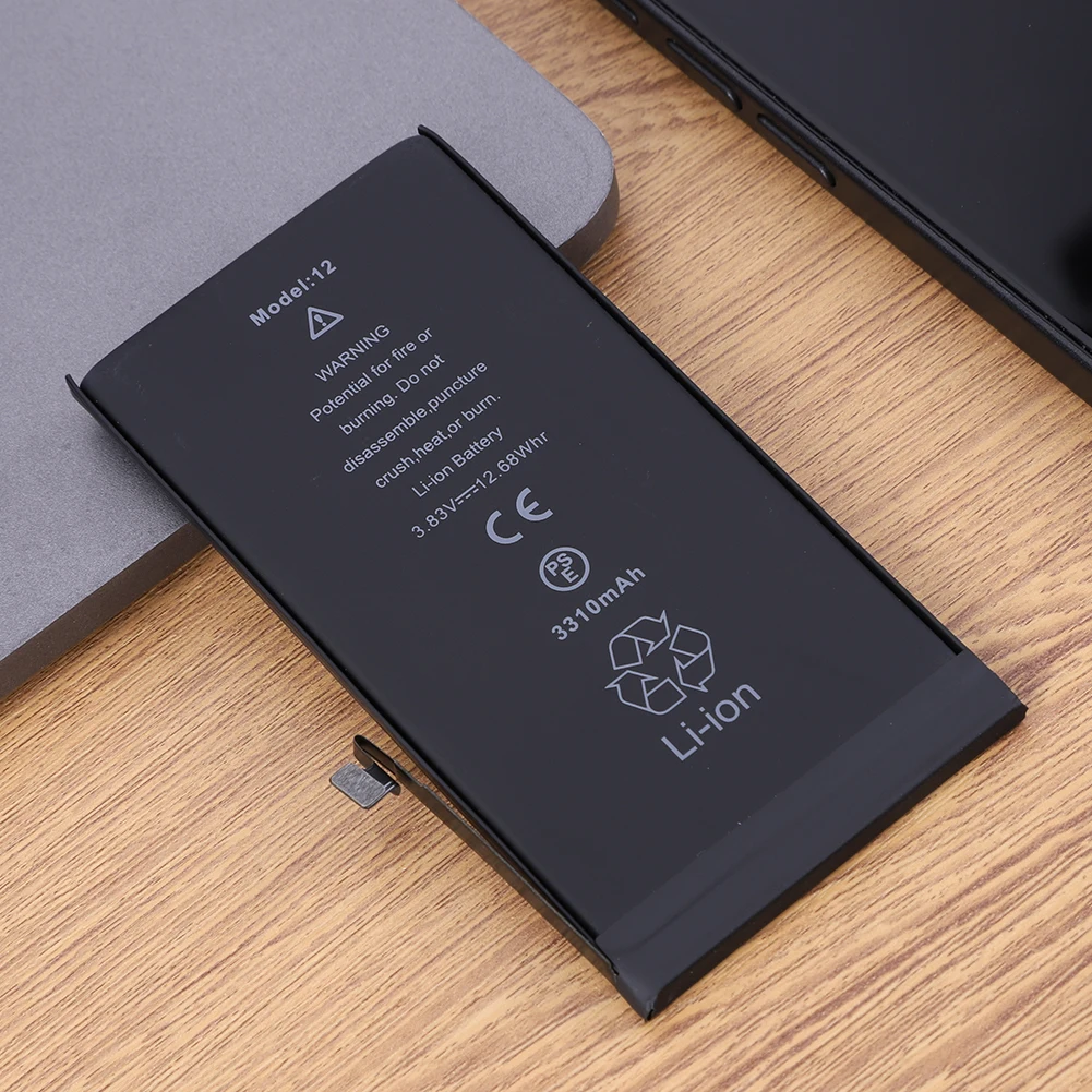 Batería de alta capacidad con kit de herramientas, batería interna de repuesto para teléfono, batería de repuesto para iPhone 12/12 Mini