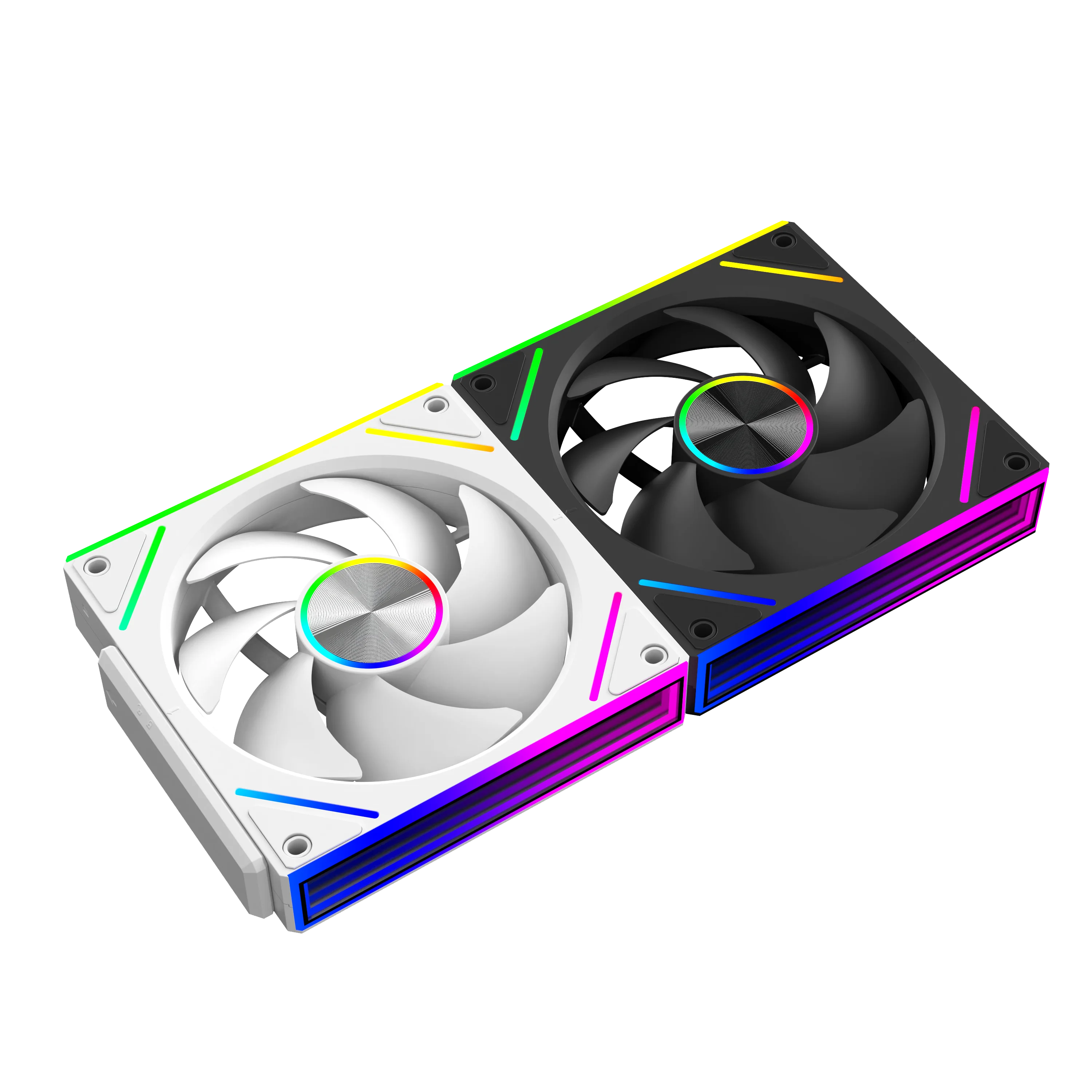 UPSIREN WF-3 120mm caja de empalme sin cables ventilador placa base sincronización de luz 4PIN PWM eje central CD diseño de textura 12CM - imagen 4