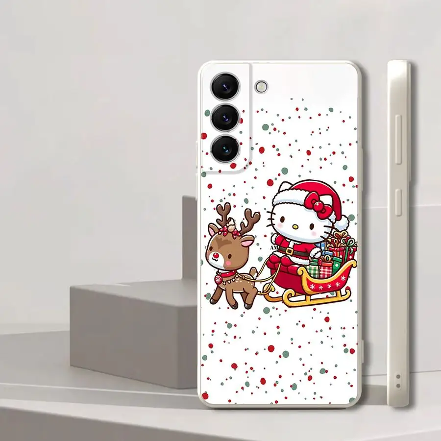 Funda para Samsung Galaxy A03 A04 A02s A53 A71 A73 A50 A56 A20s A05 A30s A06 funda suave lindo personaje Navidad - imagen 2