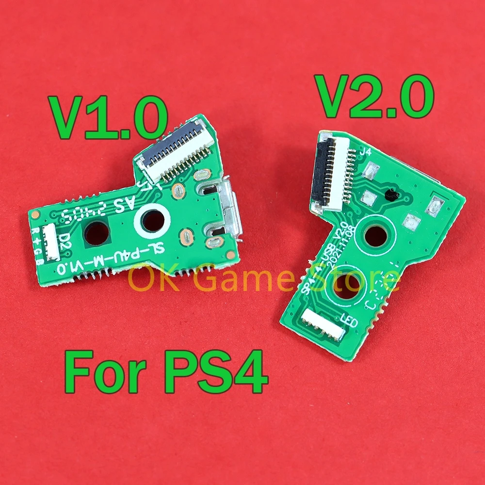 Puerto de carga USB para PS4, accesorios de placa base de carga de luz, Conector de 12 Pines, 30 piezas, OEM, V1.0, V2.0 - imagen 4