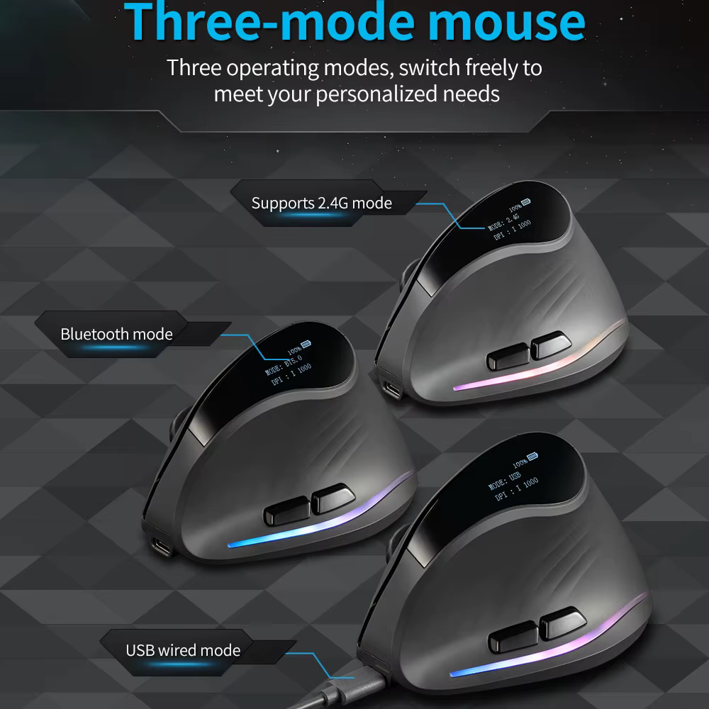 Lefon Ratón Ergonómico Vertical Inalámbrico - Recargable para Juegos - imagen 3