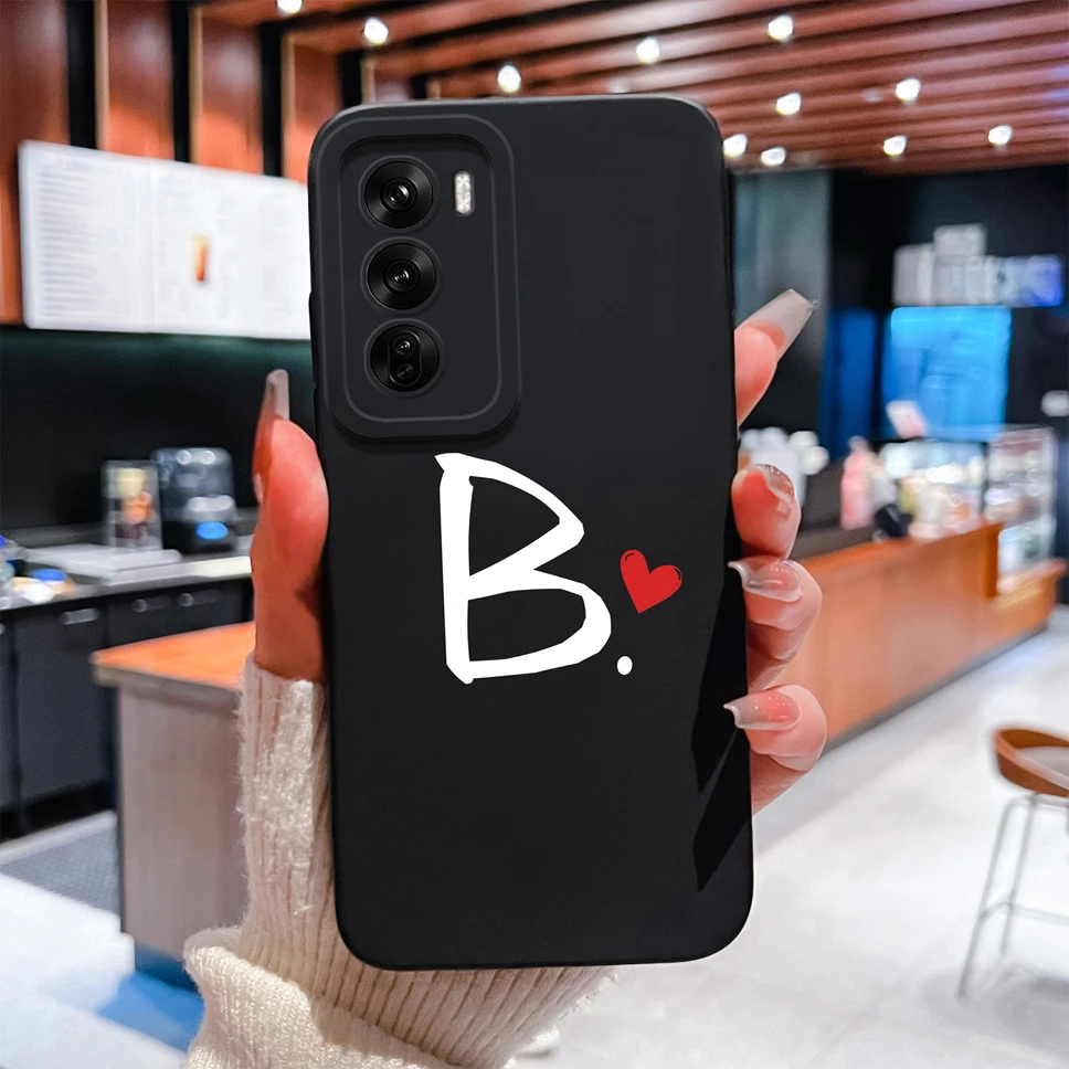 Para Oppo Reno 12 Pro 12F 5G funda de teléfono amor corazón letras protección de cámara cubierta suave de alta calidad para Reno12 parachoques a prueba de golpes - imagen 5