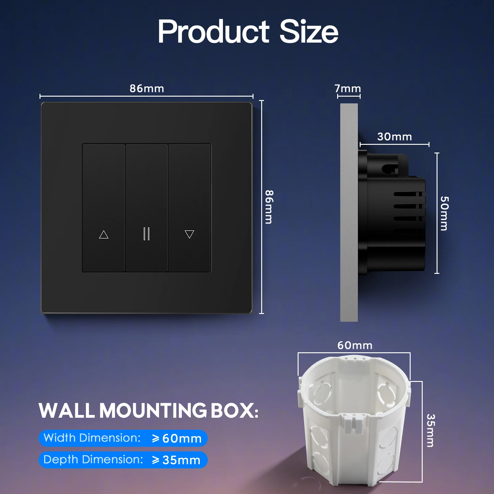 Interruptor de persiana Zigbee inteligente serie BSEED E para persianas eléctricas motorizadas persiana enrollable Tuya Google Home Alexa Control de voz - imagen 5