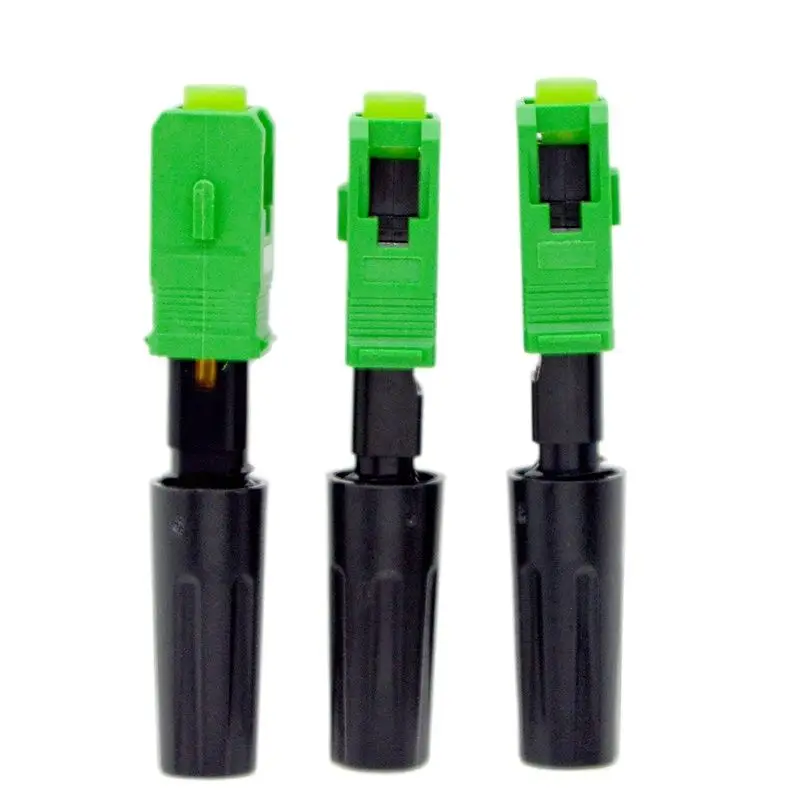 Conector rápido de fibra óptica SC/APC, 50 piezas, FTTH integrado, modo único, grado portador, especial, venta al por mayor
