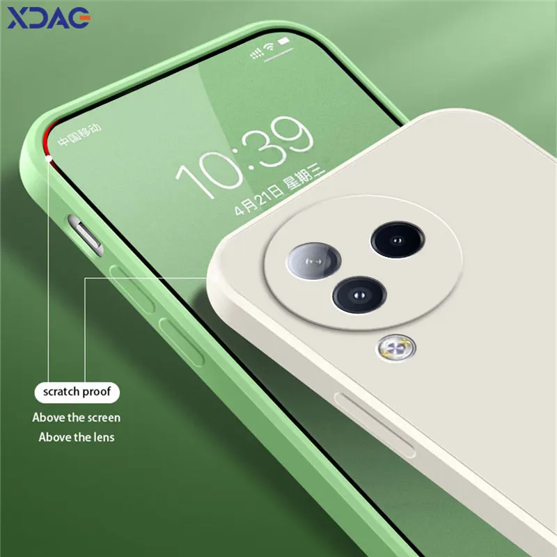 Funda de silicona líquida cuadrada Original para Xiaomi Civi 3 Civi 3 5G, funda protectora de cámara 360 a prueba de golpes, Fundas suaves - imagen 4
