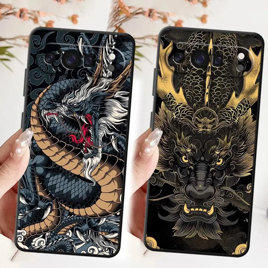 Funda para teléfono para Google Pixel 9a 6 7 8 Pro 8a 10 9 Pro XL 7a 6a Cool Flying Dragon
