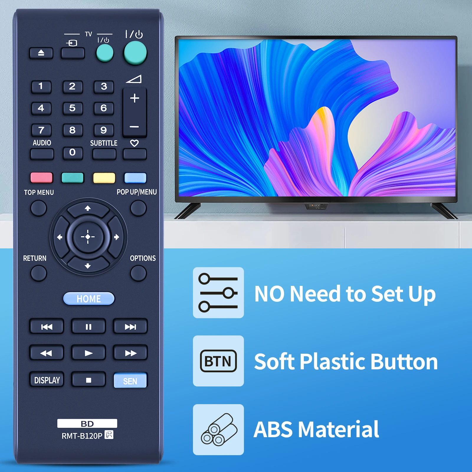 Nuevo control remoto RMT-B120P para reproductor de Blu-ray Sony BDP-S185 BDP-S186 BDPS185 - imagen 3