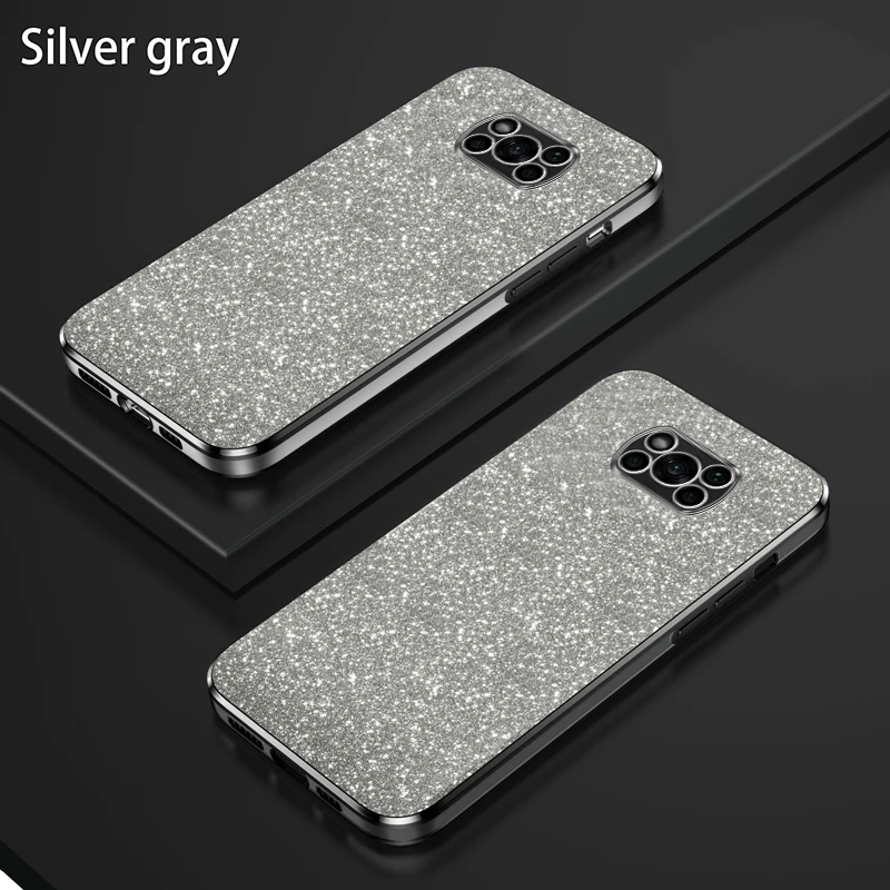 Para Xiaomi POCO X3 Pro Funda POCO X3 Funda de teléfono Poco X3 NFC cubierta de lujo gradiente brillo chapado Funda trasera de silicona Funda - imagen 2