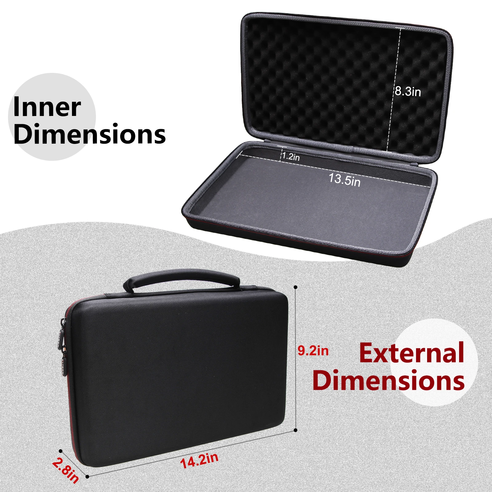 Estuche rígido LTGEM eva para bolsa de almacenamiento de controlador Numark Party mix (solo estuche) - imagen 3