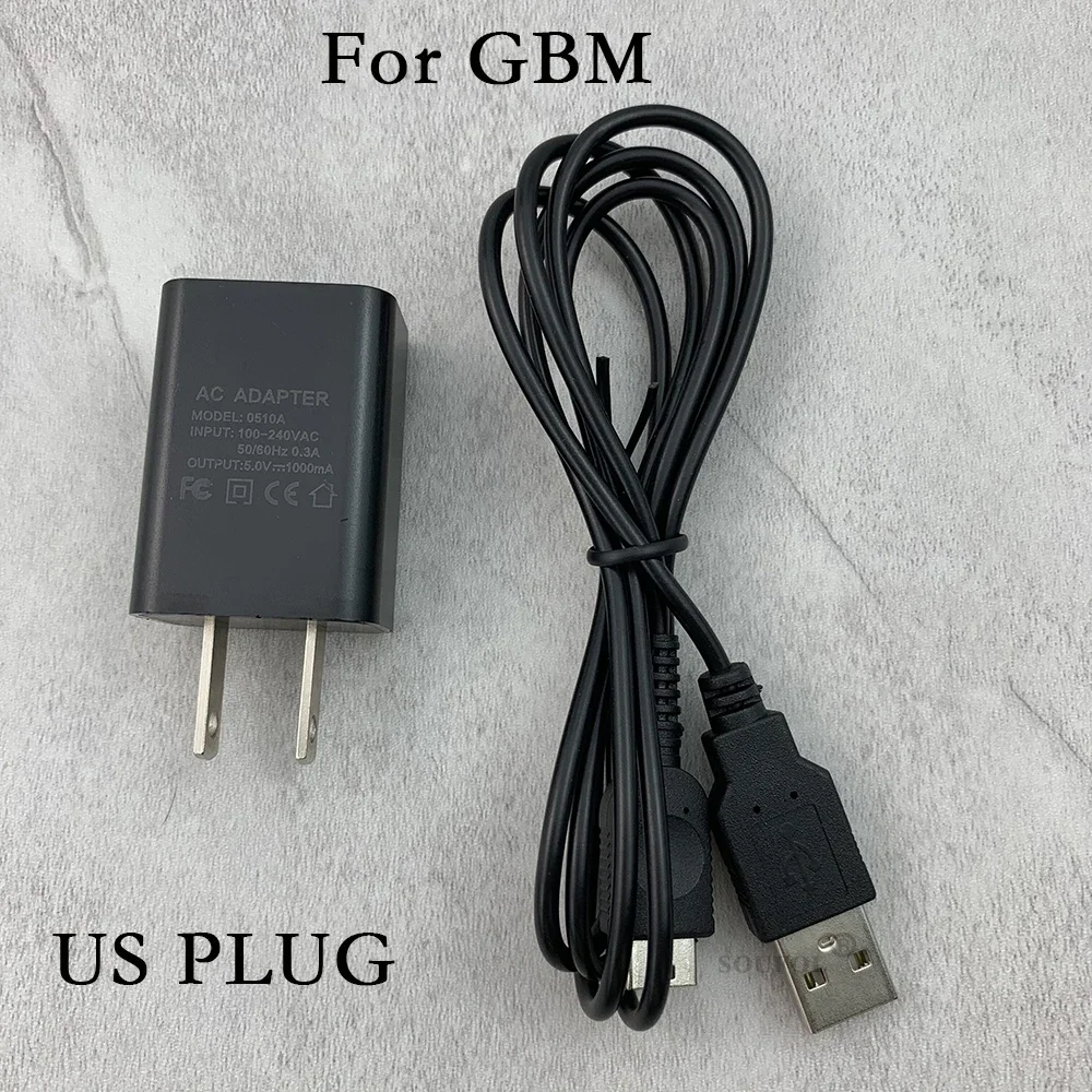 Cargador de datos USB, Cable de fuente de alimentación de carga para Nintendo GBM GameBoy, microconsola con enchufe europeo y estadounidense, envío directo