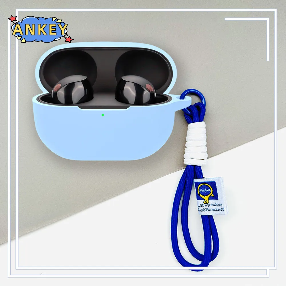 Funda para Sony WF-1000XM5 WF-1000XM4 cordón protector de nailon cubierta suave WF1000XM5 conchas manga accesorios de correa de cuerda de mano - imagen 5