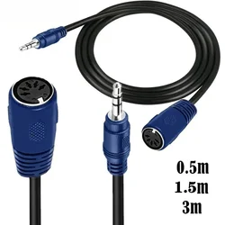Adaptador Audio MIDI 3.5mm Macho Ángulo Recto a DIN 5P Hembra