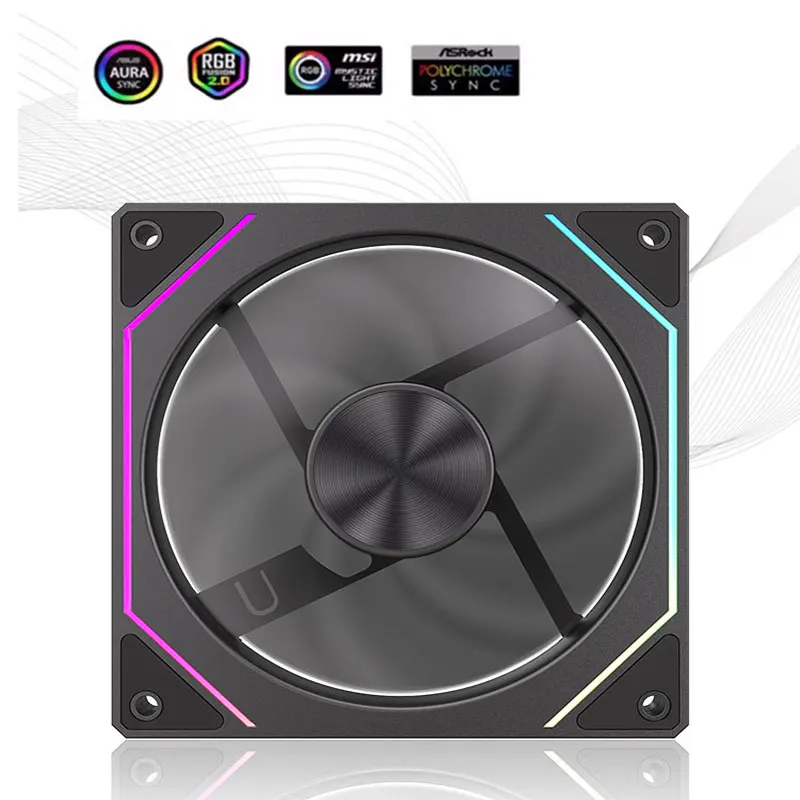 Prism 5 PRO 120mm Ventilador Argb Pc Case Ventiladores 4PIN PWM 5V-3PIN Cpu Enfriador de agua PC Gamer Kit de refrigeración Ventiladores Rgb Ventilador - imagen 3