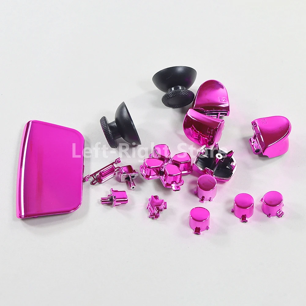 Juego completo de 15 botones cromados para Playstation 5 3,0, tapa de Joystick L1 R1 L2 R2 d-pad para controlador PS5 V3 - imagen 4