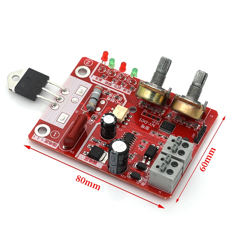 AC9-12V DIY tablero de Control de NY-D01 40A/100A máquina de soldadura por puntos tablero de Control Panel de soldador ajustar el tiempo corriente pantalla Digital - imagen 2