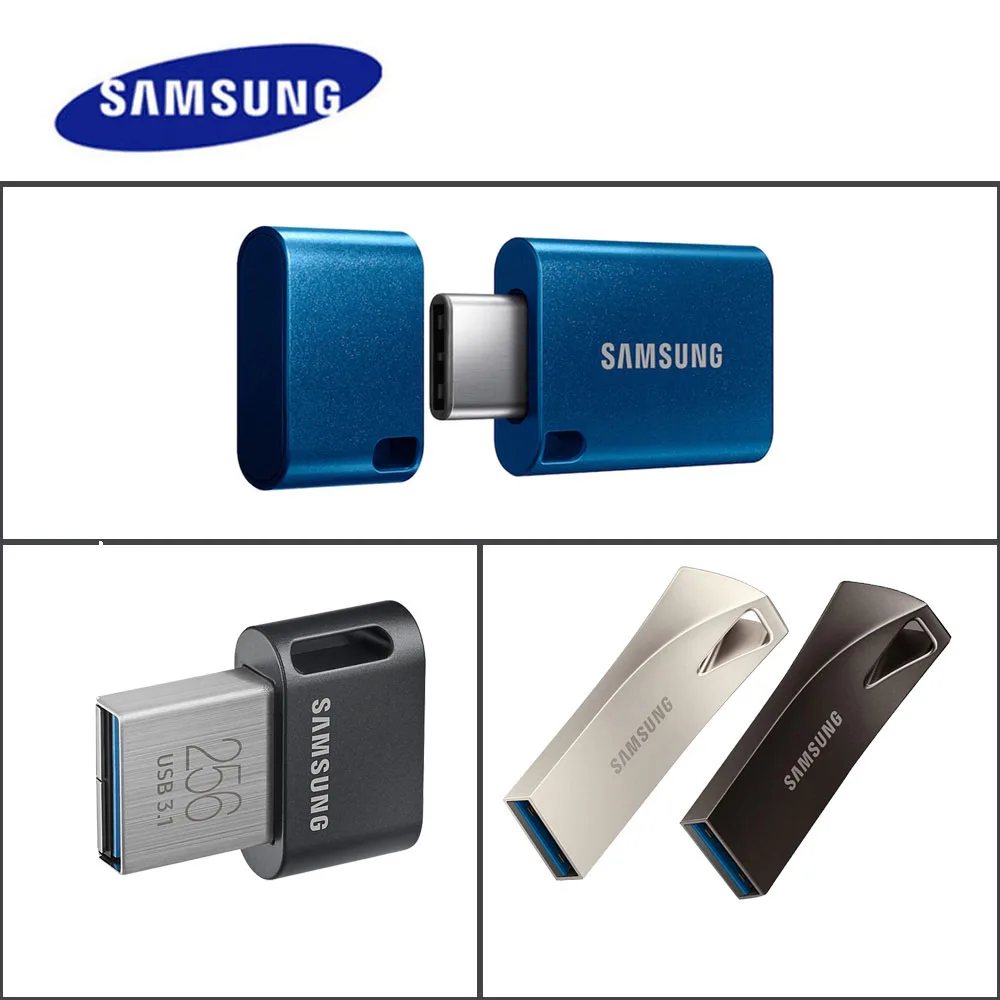 SAMSUNG USB3.1 unidad Flash 64GB velocidad de lectura 300MB/s 128GB 256G 512GB 400MB/s Pen Drive tipo A o USB tipo C Memory Stick