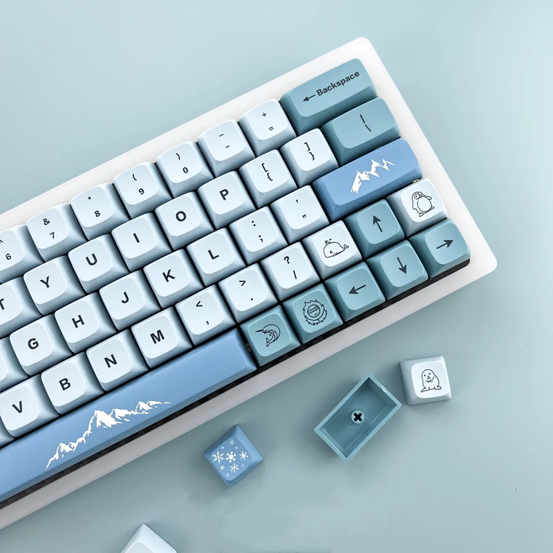 GMK-Juego de 123 teclas Iceberg, teclas de sublimación, PBT, perfil XDA, para teclados 61, 64, 68, 84, 87, 104, 108, 980 - imagen 4
