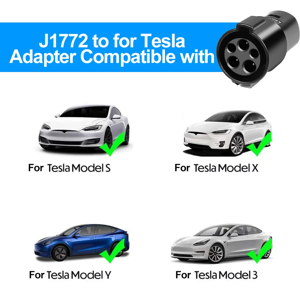 Adaptador de vehículo eléctrico tipo de carga 1 J1772 para Tesla modelo X Y 3 S, Conector de cargador EV, toma de pistola de conversión - imagen 5