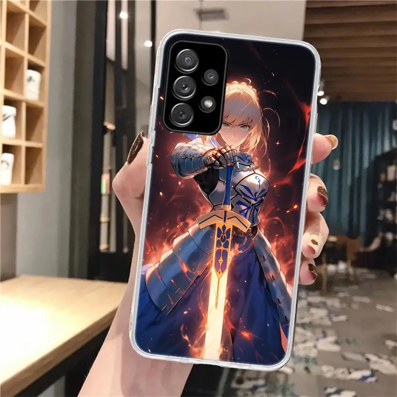 Funda de teléfono de silicona Fate Zero Stay Night Saber para Samsung Galaxy A52 A51 A50S A42 A32 A22 A12 A02S A30S A20S A10S A41 A31 A21S A - imagen 4