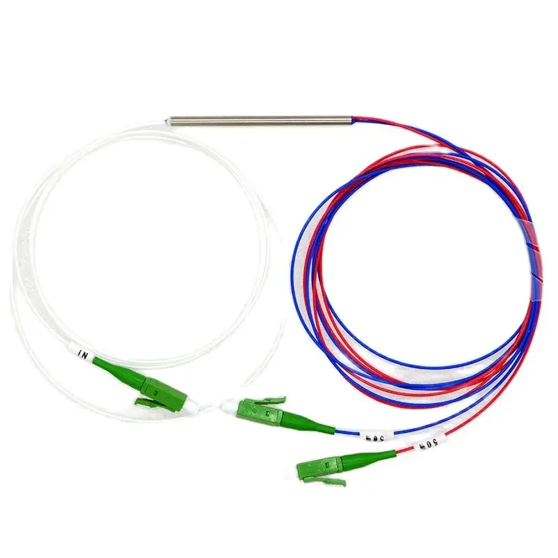 Divisor PLC de fibra óptica, tubo de acero de fibra óptica, Mini divisor diferencial, Conector de fibra óptica, 0,9mm, SM LC, UPC/APC, 10 piezas, nuevo