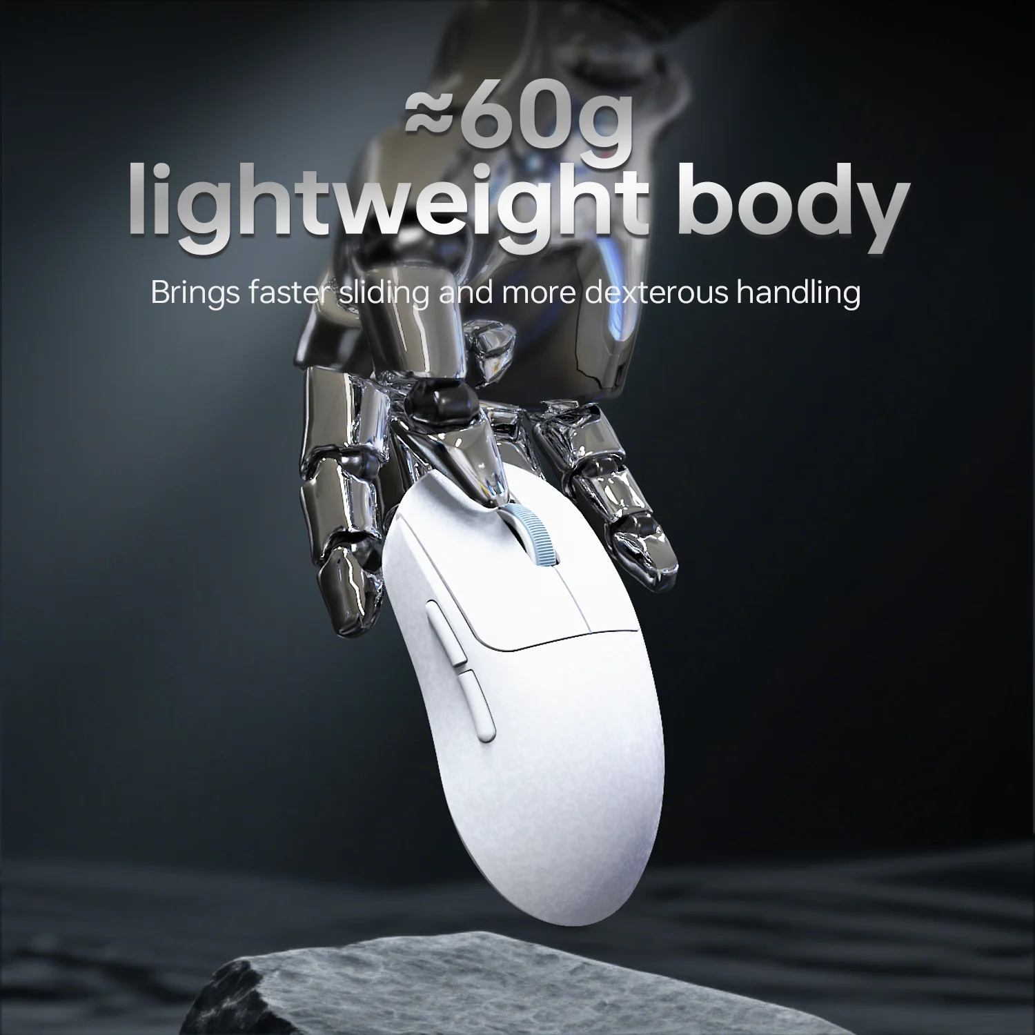 Ratón para juegos de tres modos AJAZZ AJ199 24000DPI/PAW3311 Sensor/diseño ultrafino de fibra de carbono/2,4G + Bluetooth 5,0 + ratón con cable - imagen 3