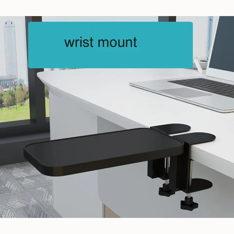 Soporte para reposamuñecas DL-WM-10, soporte para alfombrilla de ratón, abrazadera plegable de metal izquierda y derecha, escritorio de 10-80mm, doble bloqueo