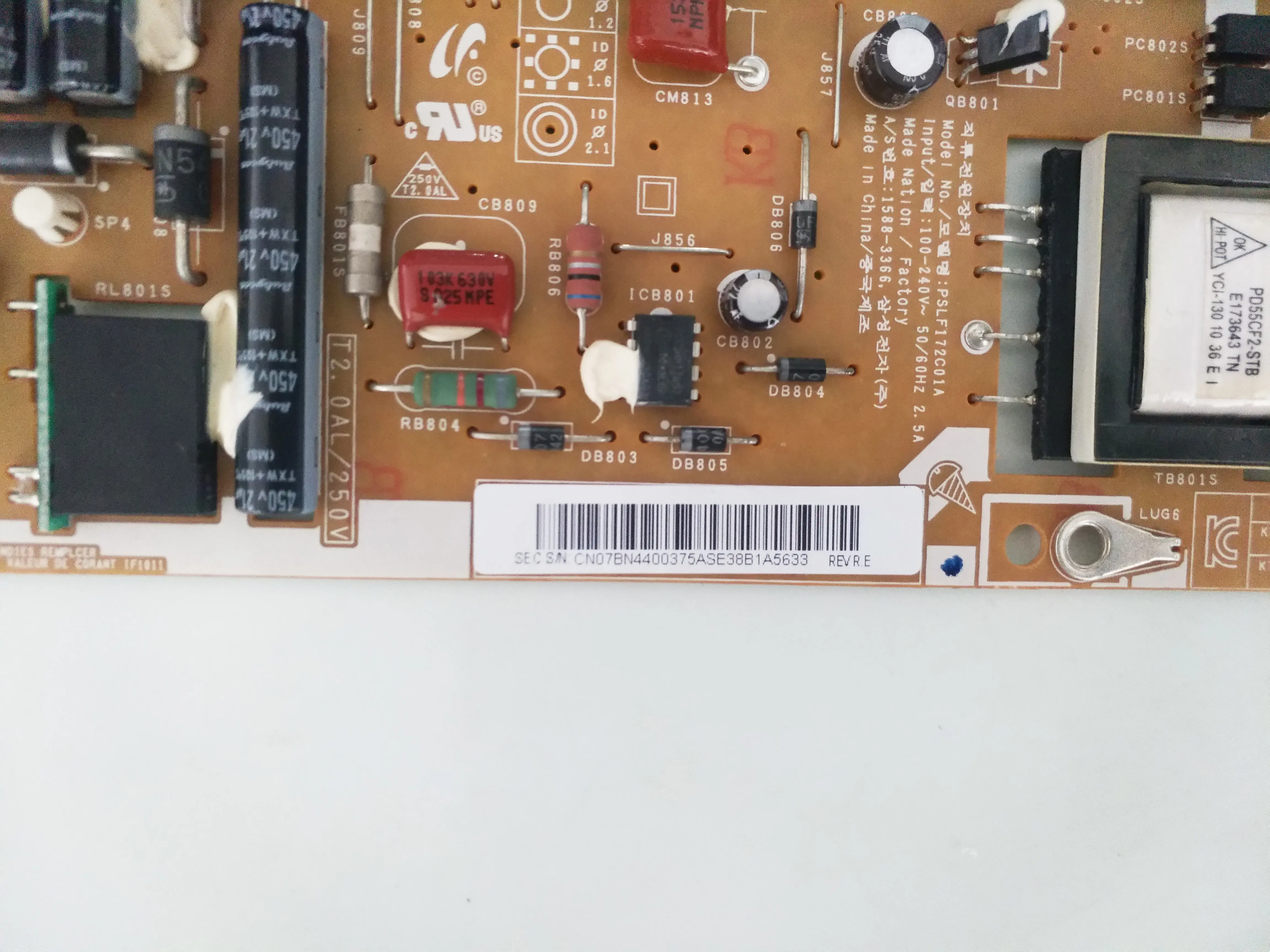 BN44-00375A PD46CF2_ZSM Placa de alimentación de TV es para UN46C7000W UN46C7000WFXZA UN40C7000WFXZA UN46C7100WFXZA UA40C7000 UE46C7705 - imagen 3