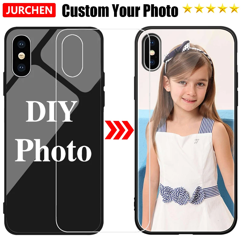 Funda de foto personalizada para iPhone 14, 15, 16, 7, 8, 6, 6S Plus 13, 12 Min, 15Pro, 11 Pro Max, funda de cuero de plástico de vidrio transparente de silicona - imagen 4
