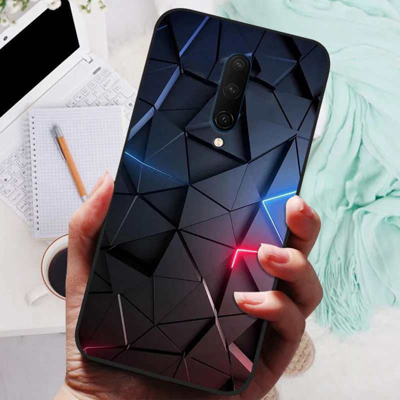 Para Oneplus 7T Pro funda One Plus 7 7T Pro mate Solf funda de silicona para Oneplus 7 Pro moda TPU funda protectora trasera 1 + 7 Shell - imagen 3