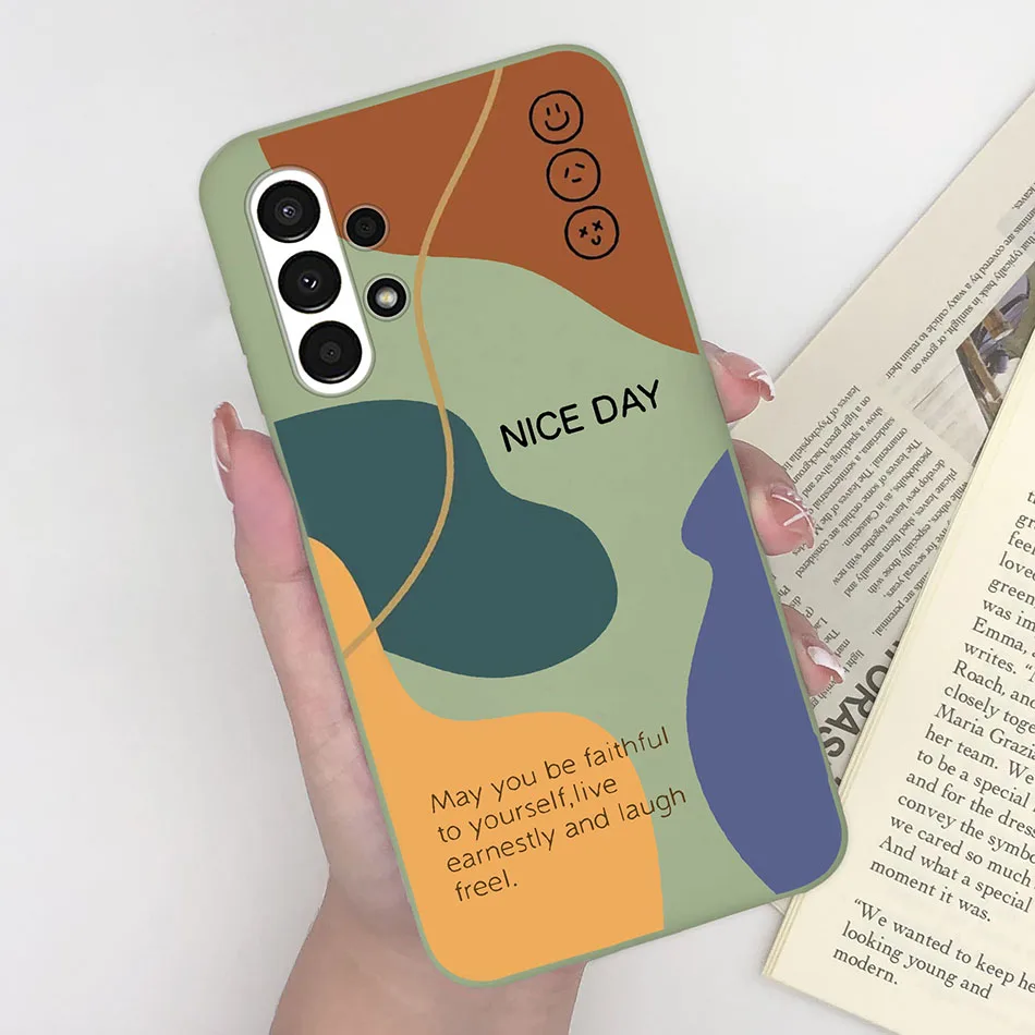 Funda de teléfono para Samsung Galaxy A13 4G, carcasa de silicona suave con cara sonriente de dinosaurio bonito, parachoques - imagen 5