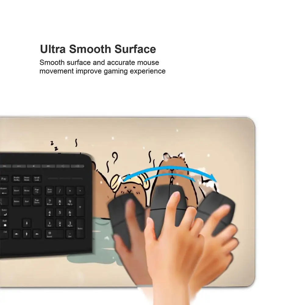 Alfombrilla de ratón Capybara divertida para juegos de ordenador, teclado de PC, alfombrilla de ratón grande - imagen 4