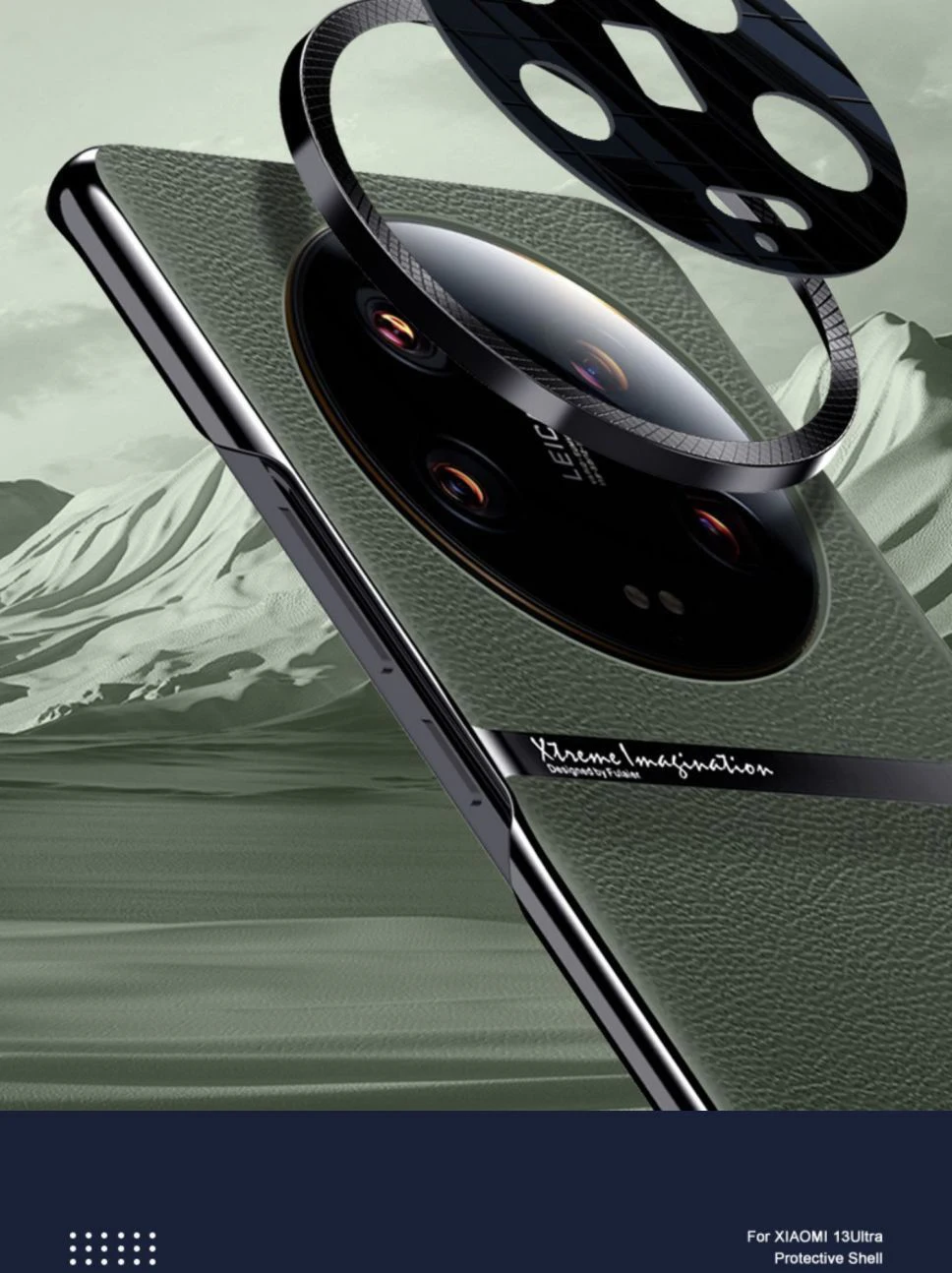 Para Xiaomi Mi 14 Ultra funda de cuero PU de lujo con funda trasera protectora magnética para Xiaomi Mi14 Pro Ultra carcasa de teléfono - imagen 4