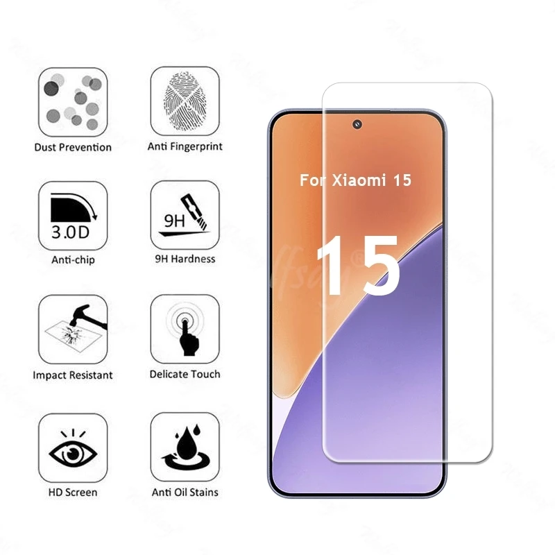 Para Xiaomi 15 vidrio templado película de pegamento completo Xiaomi 15 Pro Protector de pantalla de vidrio cámara Xiaomi 15 película templada - imagen 2