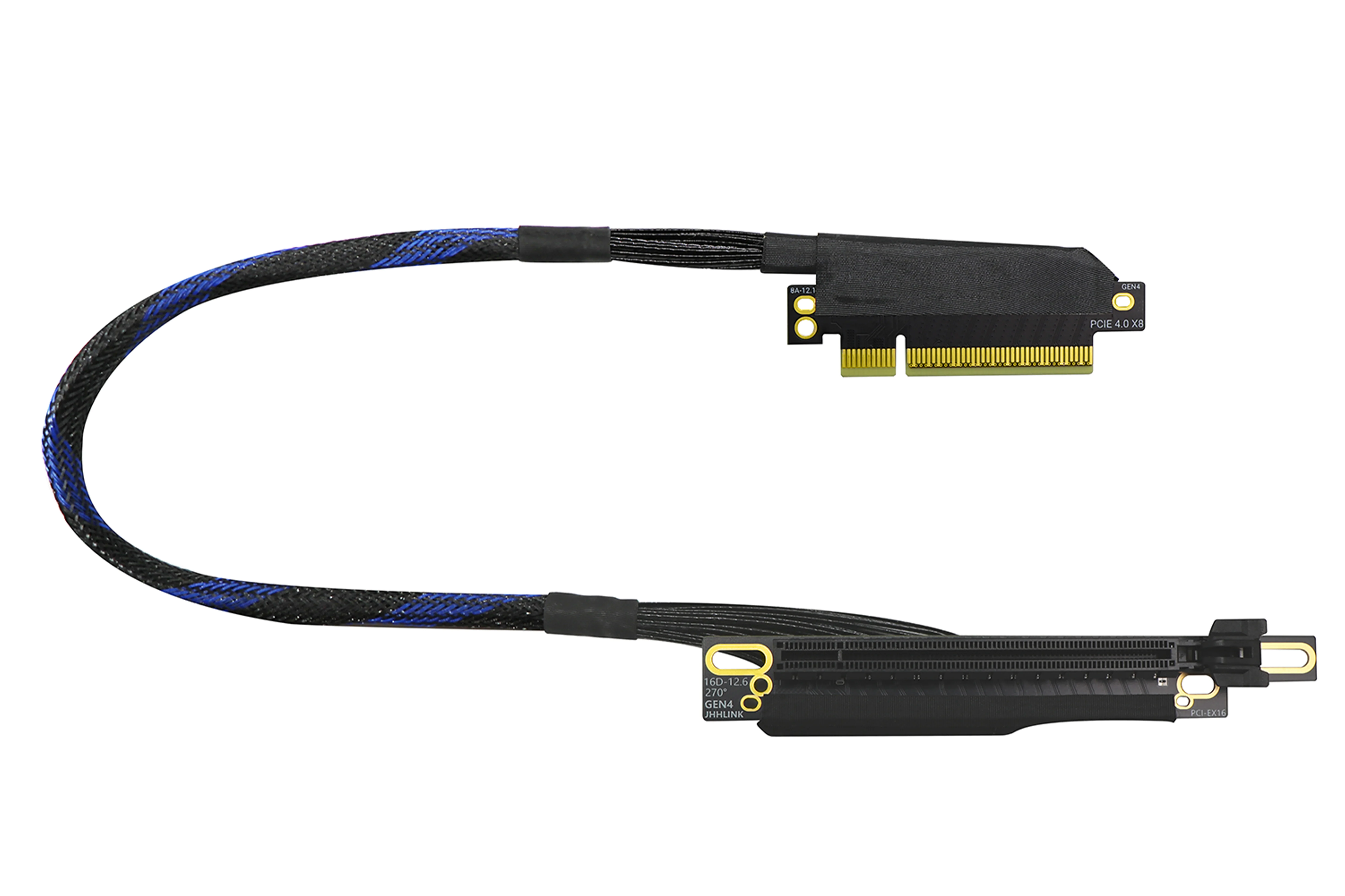 Cable extensor GPU suave PCIe 8x 16x PCIe 4,0 X8 a X16 Cable adaptador de servidor AI plateado PCI-E 16GB \ S GEN4 para tarjeta gráfica - imagen 5