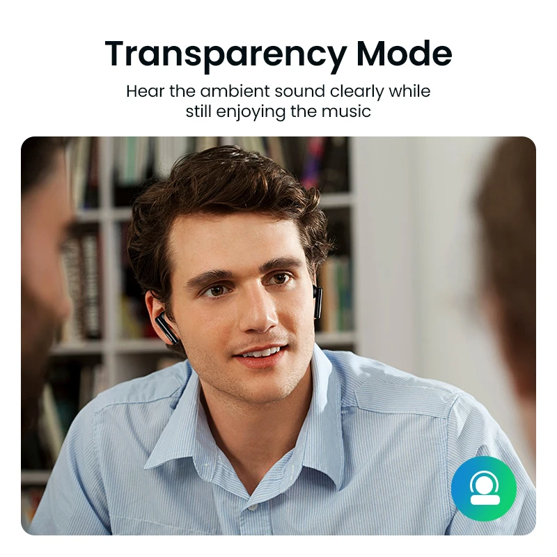 UGREEN-auriculares inalámbricos HiTune T3 ANC con Bluetooth 5,2, dispositivo de audio con cancelación activa de ruido, micrófono, manos libres para teléfono - imagen 5